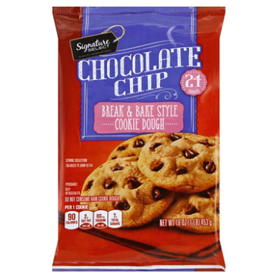 Signature SELECT Cookie Dough Break & Bake Style Chocolate Chip - 16 Oz