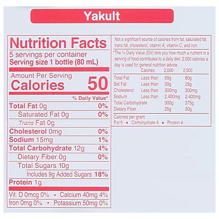 Yakult Probiotic Drink Nonfat - 5-2.7 Fl. Oz. - Image 4