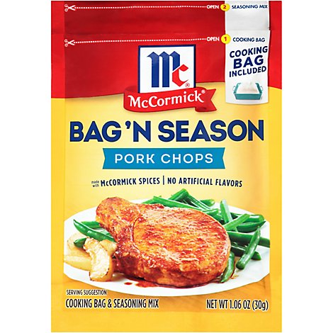 McCormick Bag 'n Season Pork Chops Cooking & Seasoning Mix - 1.06 Oz