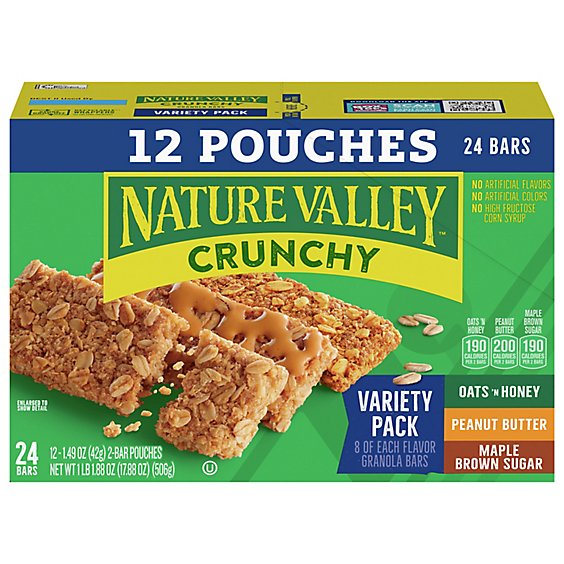 Nature Valley Granola Bars Crunchy Variety Pack - 12-1.49 Oz