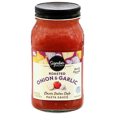 Signature SELECT Pasta Sauce Roasted Onion & Garlic Jar - 24 Oz