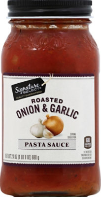 Signature SELECT Pasta Sauce Roasted Onion & Garlic Jar - 24 Oz - Image 2