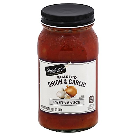Signature SELECT Pasta Sauce Roasted Onion & Garlic Jar - 24 Oz
