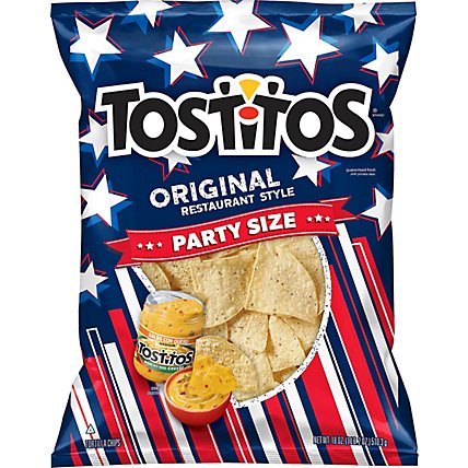 TOSTITOS Tortilla Chips Restaurant Style Original Party Size - 18 Oz - Image 2