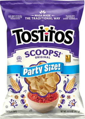 Tostitos Scoops Original Party Size Tortilla Chips - 14.5 Oz