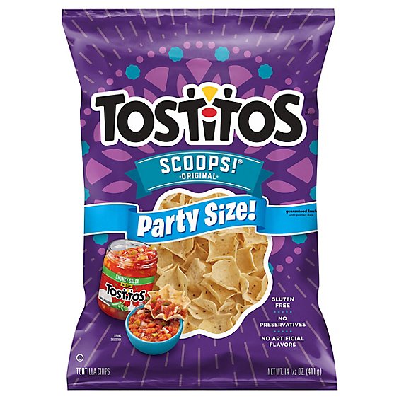 TOSTITOS Tortilla Chips Scoops Party Size - 14.5 Oz