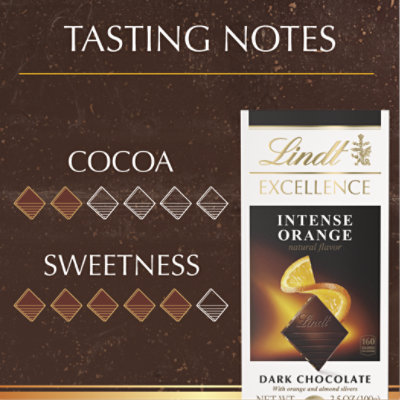 Lindt EXCELLENCE Intense Orange Dark Chocolate Candy Bar - 3.5 Oz - Image 5