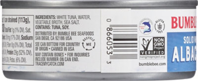 Bumble Bee Tuna Albacore Solid White in Water - 5 Oz - Image 6