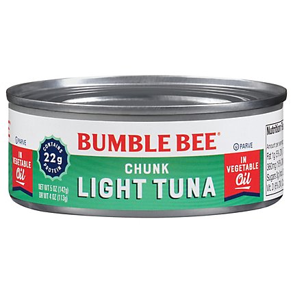 Bumble Bee Tuna Chunk Light in Vegetable Oil - 5 Oz - Image 1