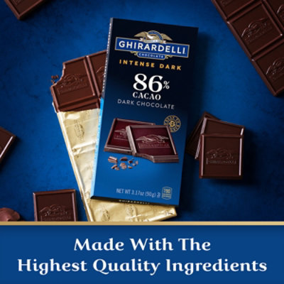 Ghirardelli Intense Dark 86% Cacao Chocolate Bar - 3.17 Oz - Image 5