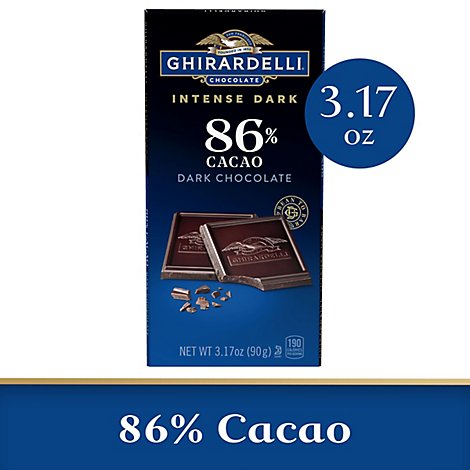 Ghirardelli Intense Dark 86% Cacao Chocolate Bar - 3.17 Oz