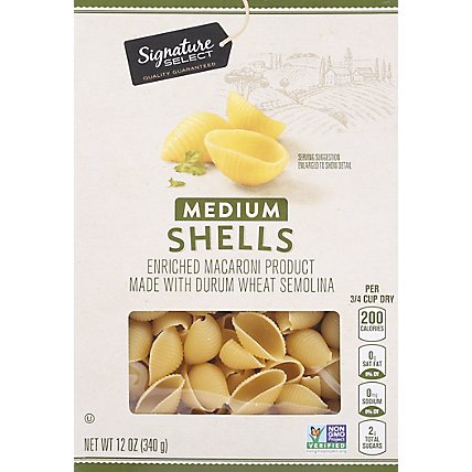 Signature SELECT Pasta Shells Medium Box - 12 Oz - Image 2