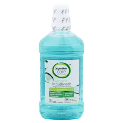 Signature Select/Care Mouthwash Antiseptic Spring Mint - 50.7 Fl. Oz. - Image 4