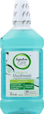 Signature Select/Care Mouthwash Antiseptic Spring Mint - 50.7 Fl. Oz. - Image 2