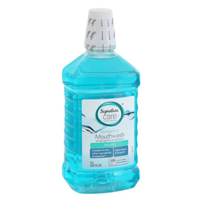 Signature Select/Care Mouthwash Antiseptic Blue Mint - 50.7 Fl. Oz. - Image 1