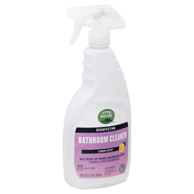Open Nature Bathroom Cleaner Disinfecting Lemon Scent - 24 Fl. Oz. - Safeway