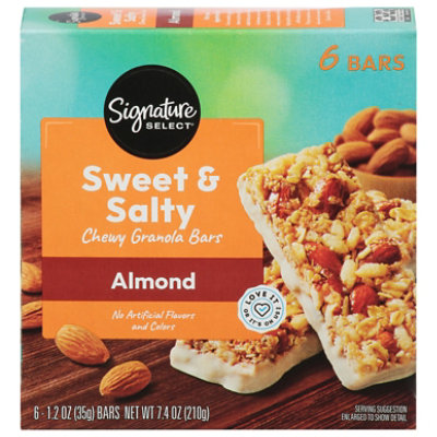 Signature SELECT Granola Bars Chewy Sweet N Salty Almond - 6-1.23 Oz - Image 4