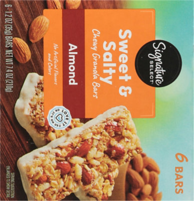 Signature SELECT Granola Bars Chewy Sweet N Salty Almond - 6-1.23 Oz - Image 5