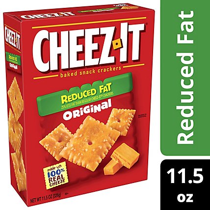 Cheez-It Baked Snack Cheese Crackers Made with 100% Real Cheese Reduced Fat Original - 11.5 Oz - Image 2