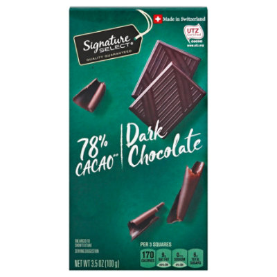 Signature Select Candy Dark Chocolate 78% Cocao - 3.5 Oz