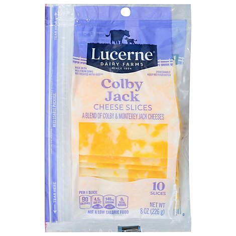 Lucerne Cheese Slices Colby Jack - 10 Count