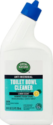 Open Nature Cleaner Toilet Bowl Anti Microbial Lemon Scent - 24 Fl. Oz. - Image 2