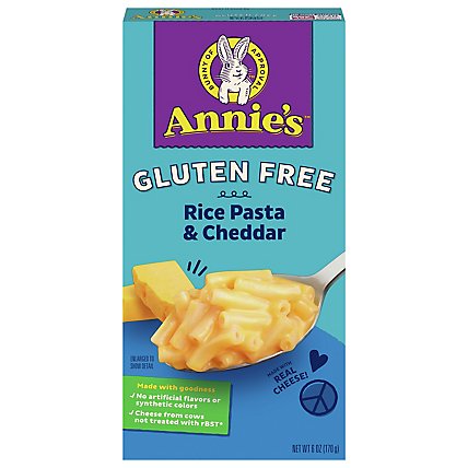 Annies Homegrown Macaroni & Cheese Gluten Free Rice Pasta & Cheddar Box - 6 Oz - Image 1