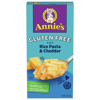 Annies Homegrown Macaroni & Cheese Gluten Free Rice Pasta & Cheddar Box - 6 Oz