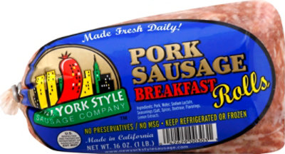 New York Style Sausage Company Pork Sausage Rolls Breakfast - 16 Oz - Image 2