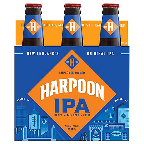 Harpoon Beer IPA India Pale Ale - 6-12 Fl. Oz.