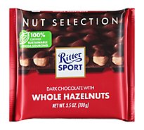 Ritter Sport Dark Chocolate with Whole Hazelnuts - 3.5 Oz