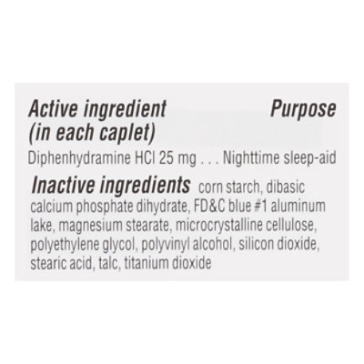 Signature Select/Care Nighttime Sleep Aid Diphenhydramine HCl 25mg Caplet - 100 Count - Image 4