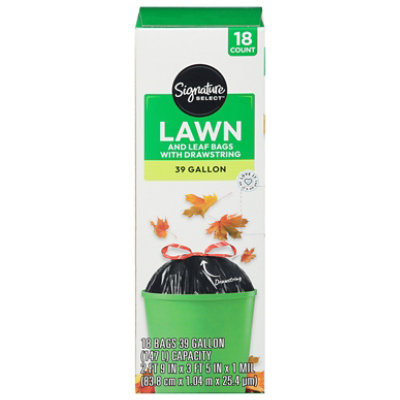 Signature SELECT Lawn & Leaf Bags With Drawstring 39 Gallon - Image 2