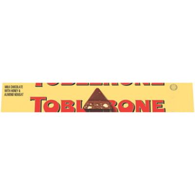 Toblerone Milk Chocolate Bar with Honey and Almond Nougat - 3.5 Oz - Image 1