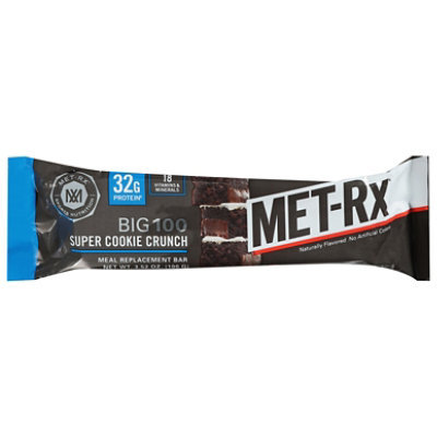 MET-Rx Big 100 Meal Replacement Bar Super Cookie Crunch - 3.52 Oz - Image 3