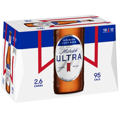 Michelob ULTRA Superior Light American Lager Beer in Bottles - 18 - 12 Fl. Oz. - Image 2