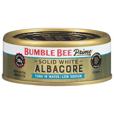 Bumble Bee Prime Fillet Tuna Albacore Solid White Very Low Sodium in Water - 5 Oz - Image 3