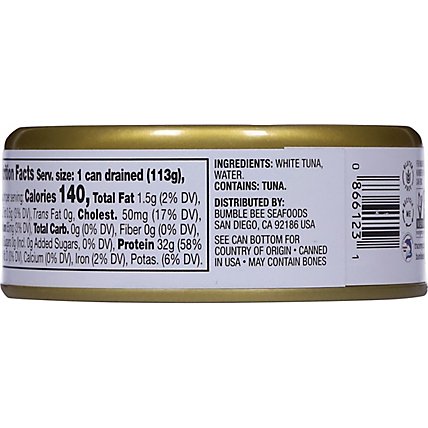 Bumble Bee Prime Fillet Tuna Albacore Solid White Very Low Sodium in Water - 5 Oz - Image 6
