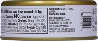 Bumble Bee Prime Fillet Tuna Albacore Solid White Very Low Sodium in Water - 5 Oz - Image 6