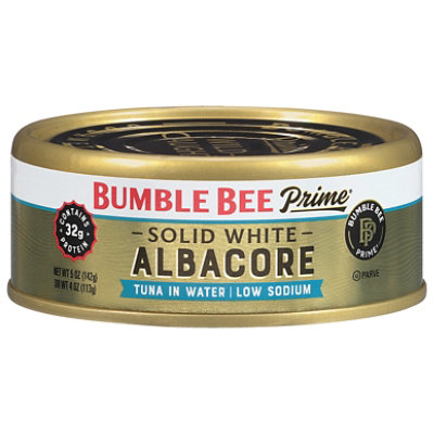 Bumble Bee Prime Fillet Tuna Albacore Solid White Very Low Sodium in Water - 5 Oz