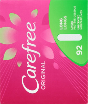 Carefree Original Unscented Long Pantiliners - 92 Count - Image 4