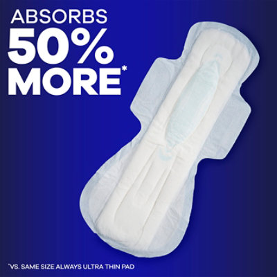 Always Maxi Extra Heavy Overnight Absorbency Size 5 Unscented Pads with Wings - 20 Count - Image 3