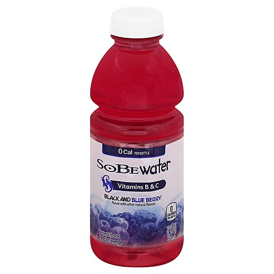 SoBe lifewater Hydration Beverage Nutrient Enhanced Black and Blue Berry - 20 Fl. Oz.