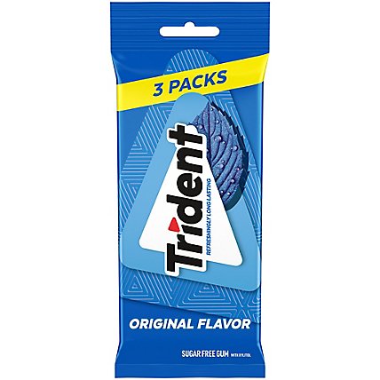Trident Gum Sugar Free With Xylitol Original Flavor - 3-14 Count - Image 2