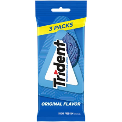 Trident Gum Sugar Free With Xylitol Original Flavor - 3-14 Count - Image 1