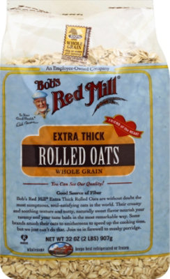 Bobs Red Mill Rolled Oats Extra Thick Whole Grain - 32 Oz - Image 2