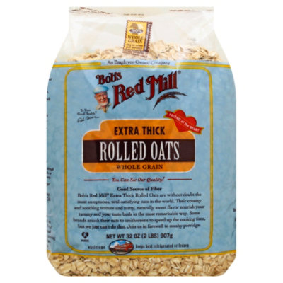 Bobs Red Mill Rolled Oats Extra Thick Whole Grain - 32 Oz - Image 1