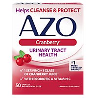 AZO Cranberry Supplement Urinary Tract Health Caplets - 50 Count - Image 1