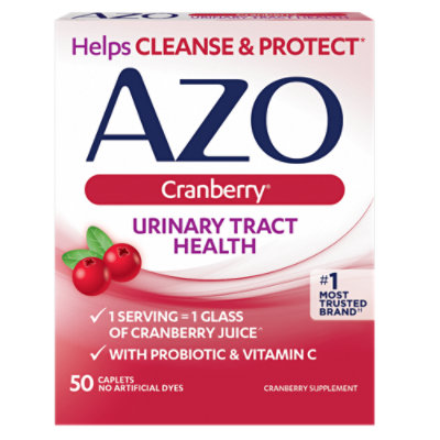 AZO Cranberry Supplement Urinary Tract Health Caplets - 50 Count
