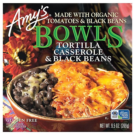 Amys Bowls Tortilla Casserole & Black Beans - 9.5 Oz